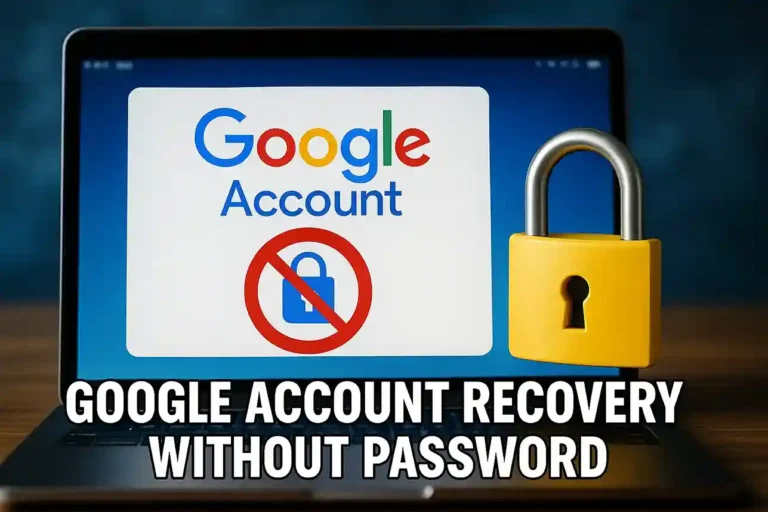 how can i get my google account back without password